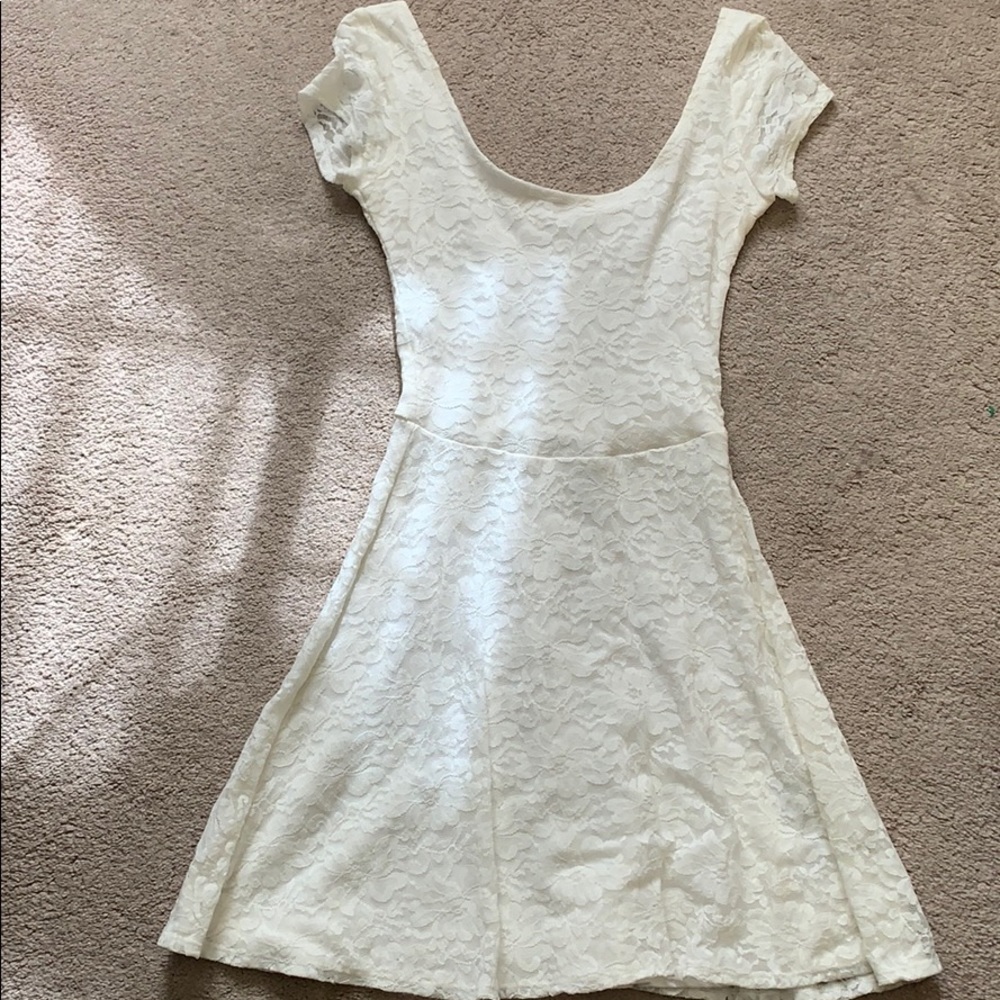 Abercrombie white summer lace dress size XS